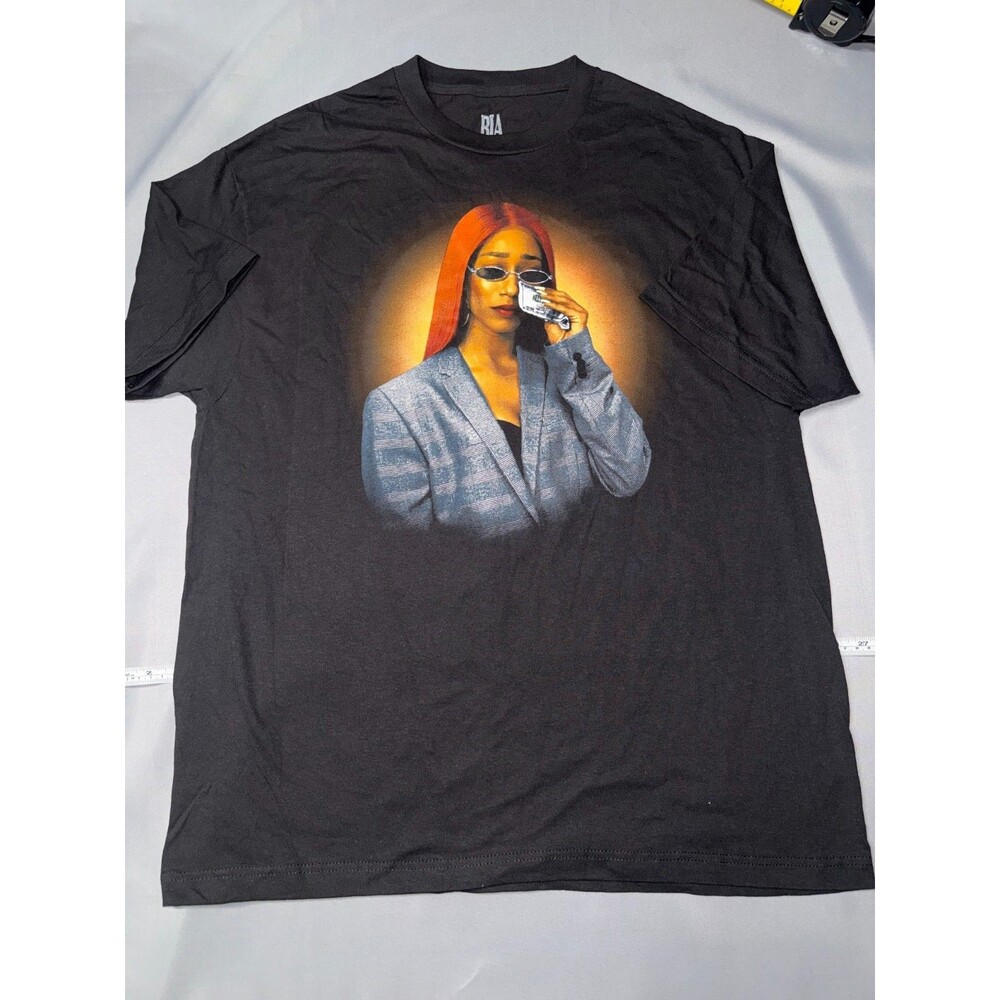 BIA Money Tears XL Black Men/Women T-Shirt 100% Cotton NWOT